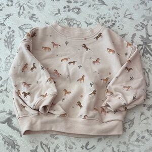 Rylee + Cru Blush Horse Print Sweatshirt